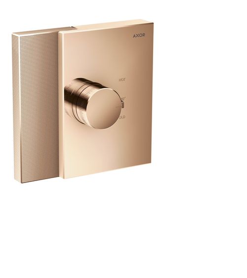 AXOR-HG-AXOR-Edge-Thermostat-HighFlow-Unterputz-Diamantschliff-Polished-Red-Gold-46741300 gallery number 1